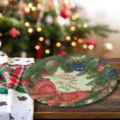 クリスマスファームハウスリーフモミのツリーファミリー ペーパープレート