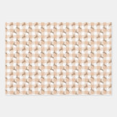 クリスマスファームハウス素朴なトナカイ水牛のプレイド ラッピングペーパーシート (正面)