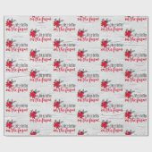 クリスマスファームバストオン樺の木 ラッピングペーパー (フラット)