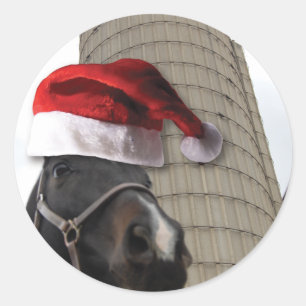 クリスマスファームホース ラウンドシール