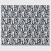 クリスマスファームポニーと猫 ラッピングペーパー (フラット)