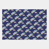 クリスマスファーム,国のクリスマス,馬,豚 ラッピングペーパーシート (正面3)