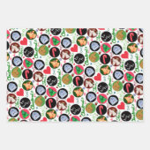 クリスマスファーム,国のクリスマス,馬,豚 ラッピングペーパーシート (正面2)