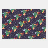 クリスマスファーム,国のクリスマス,馬,豚 ラッピングペーパーシート (正面)