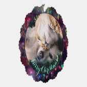 クリスマスファーリークリスマス写真テンプレート オーナメントカード (右)