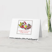 クリスマスフィッシュおもしろい – かわいいクリスマスグリーティングカード シーズンカード (裏面)