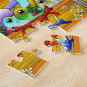 クリスマスフィッシュの屋台の猫 ジグソーパズル (側面)