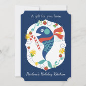 クリスマスフィッシュキャンディーケーンシェフケータリングレストラン シーズンカード (正面)