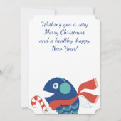 クリスマスフィッシュキャンディーケーンシェフケータリングレストラン シーズンカード (裏面)