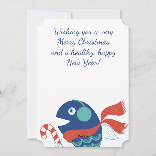 クリスマスフィッシュキャンディーケーンシェフケータリングレストラン シーズンカード (裏面)