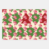 クリスマスフィッシュサンタハットおもしろい魚釣り ラッピングペーパーシート (正面3)