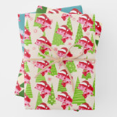 クリスマスフィッシュサンタハットおもしろい魚釣り ラッピングペーパーシート (インサイチュ)