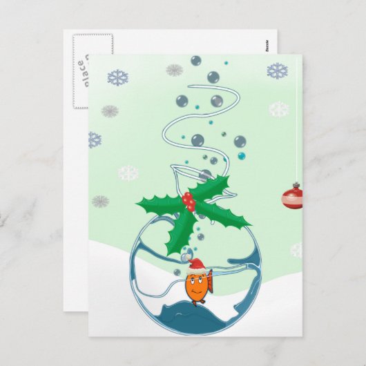 クリスマスフィッシュ シーズンポストカード (正面/裏面)