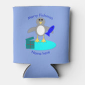 クリスマスフィッシングペンギン缶クーラー 缶クーラー (正面)