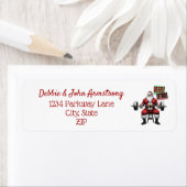 クリスマスフィットネスジムフィトマスサンタおもしろいトレーニング ラベル (インサイチュ)