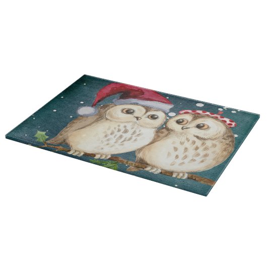 クリスマスフイルズガラスの切り板 カッティングボード (角)