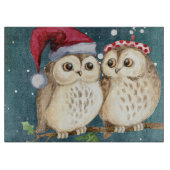 クリスマスフイルズガラスの切り板 カッティングボード (正面)