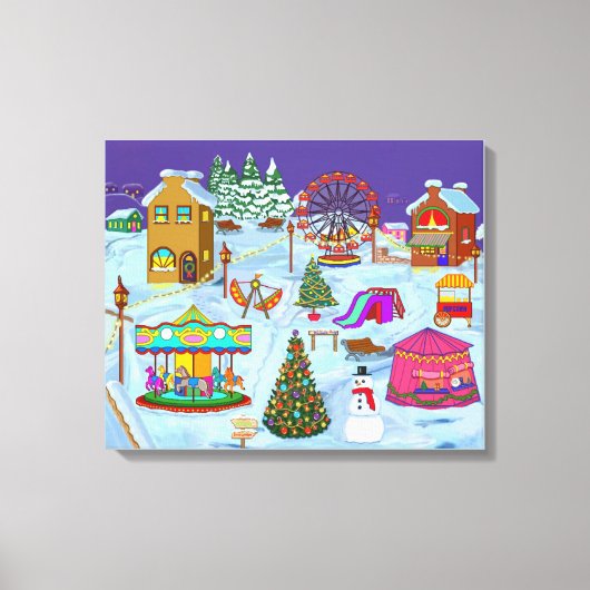 クリスマスフェアグラウンド キャンバスプリント (正面)