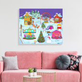 クリスマスフェアグラウンド キャンバスプリント (インサイチュ (リビング))
