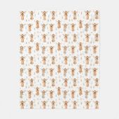 クリスマスフェアユータリーコージブランケット金ゴールドニュートラル フリースブランケット (正面)