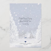 クリスマスフェアリーのお話、トリコラーコリードッグ&ラム –  箔シーズンカード (裏面)