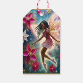 クリスマスフェアリーのコレクション – コーンローズ三つ編み髪 ギフトタグ (裏面)