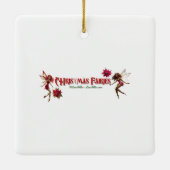 クリスマスフェアリーのコレクション – コーンローズ三つ編み髪 セラミックオーナメント (裏面)