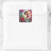 クリスマスフェアリーのコレクション – ライトブラウンヘア スクエアシール (バッグ)