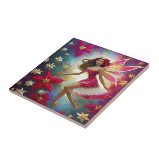 クリスマスフェアリーのコレクション – ライトブラウンヘア タイル (側面)