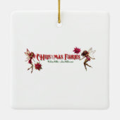 クリスマスフェアリーのコレクション – 中茶色の髪 セラミックオーナメント (裏面)