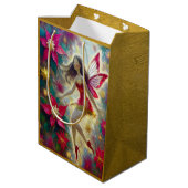 クリスマスフェアリーのコレクション – 濃い茶色の髪 ミディアムペーパーバッグ (裏面アングル)