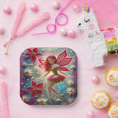 クリスマスフェアリーのコレクション – 赤毛 ペーパープレート (パーティー)