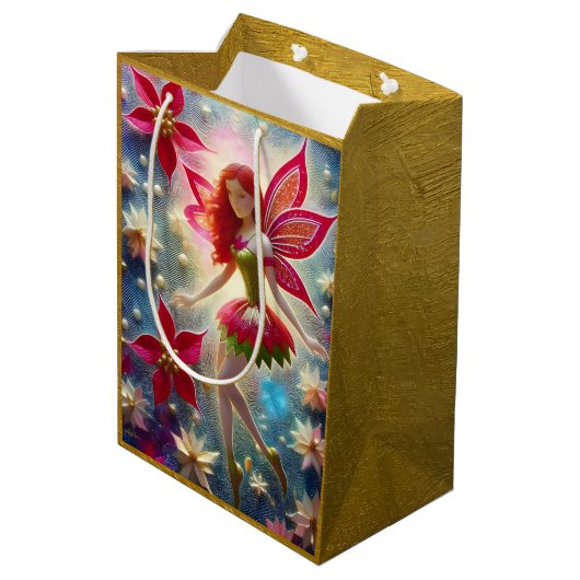 クリスマスフェアリーのコレクション – 赤毛 ミディアムペーパーバッグ (裏面アングル)