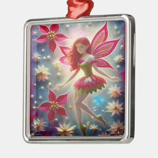クリスマスフェアリーのコレクション – 赤毛 メタルオーナメント (左)