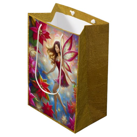 クリスマスフェアリーのコレクション – 赤茶色の髪 ミディアムペーパーバッグ (正面アングル)