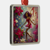 クリスマスフェアリーコレクションプラムティントナチュラルヘア メタルオーナメント (右)
