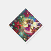 クリスマスフェアリーコレクション – アッシュブロンドヘア スタンダードカクテルナプキン (角)