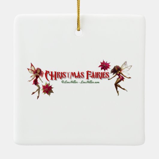 クリスマスフェアリーコレクション – オーバーンナチュラルヘア セラミックオーナメント (裏面)