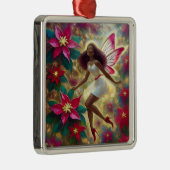 クリスマスフェアリーコレクション – オーバーンナチュラルヘア メタルオーナメント (右)