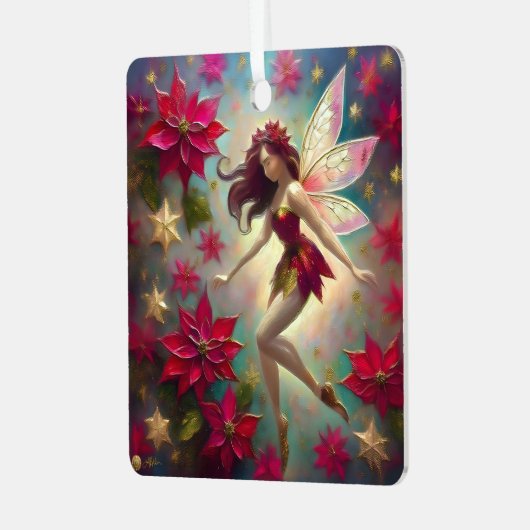 クリスマスフェアリーコレクション – オーバーンヘア メタルオーナメント (正面左)