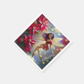クリスマスフェアリーコレクション – ストレートプラムヘア スタンダードカクテルナプキン (角)