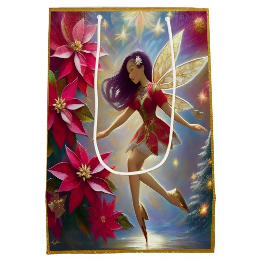 クリスマスフェアリーコレクション – ストレートプラムヘア ミディアムペーパーバッグ (裏面)