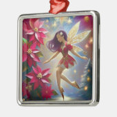 クリスマスフェアリーコレクション – ストレートプラムヘア メタルオーナメント (左)