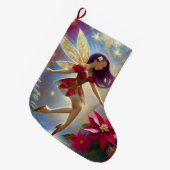 クリスマスフェアリーコレクション – ストレートプラムヘア ラージクリスマスストッキング (正面 (吊り時))
