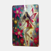 クリスマスフェアリーコレクション - ダークブラウンの髪 メタルオーナメント (正面左)