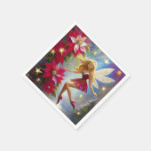 クリスマスフェアリーコレクション – ハニーブロンドヘア スタンダードカクテルナプキン (角)