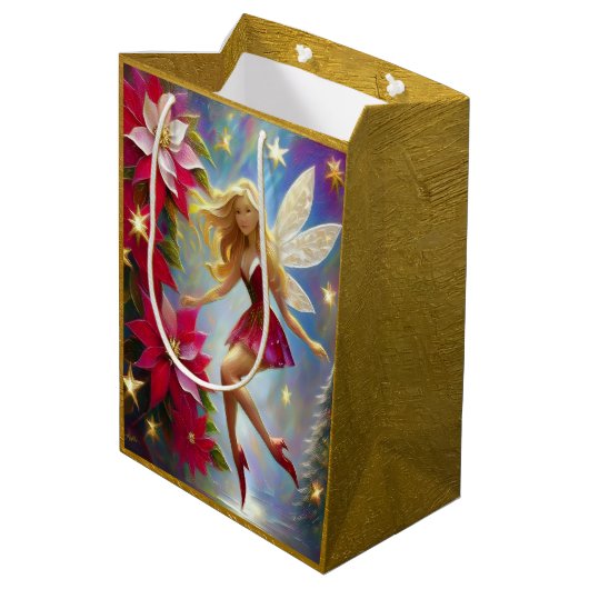 クリスマスフェアリーコレクション – ハニーブロンド抱き枕 ミディアムペーパーバッグ (裏面アングル)