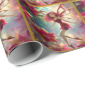 クリスマスフェアリーコレクション – バラ赤毛 ラッピングペーパー (ロールコーナー)