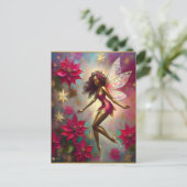 クリスマスフェアリーコレクション - ブラウン ナチュラルヘア ポストカード (スタンド正面)