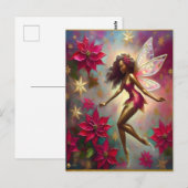 クリスマスフェアリーコレクション - ブラウン ナチュラルヘア ポストカード (正面/裏面)